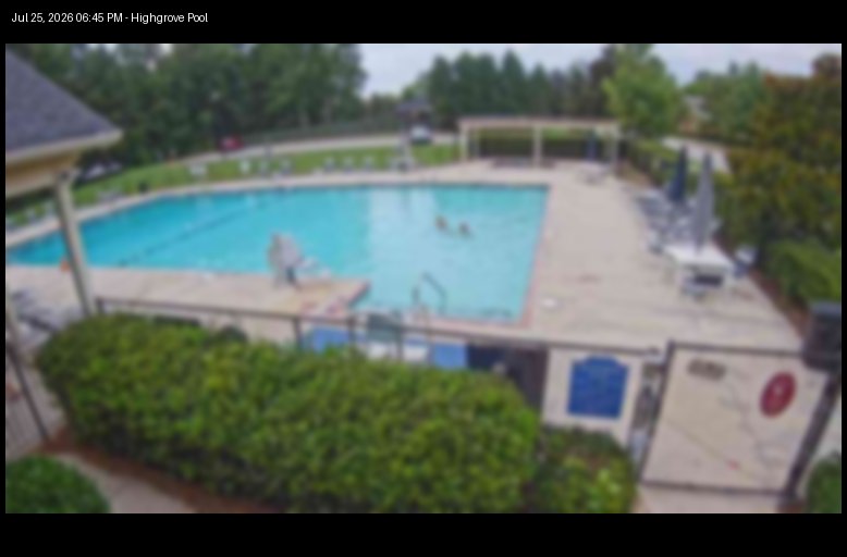 Live pool camera view